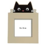 Dárkové předměty s kočkama - Dřevěný fotorámeček Feline Fine Černá kočka