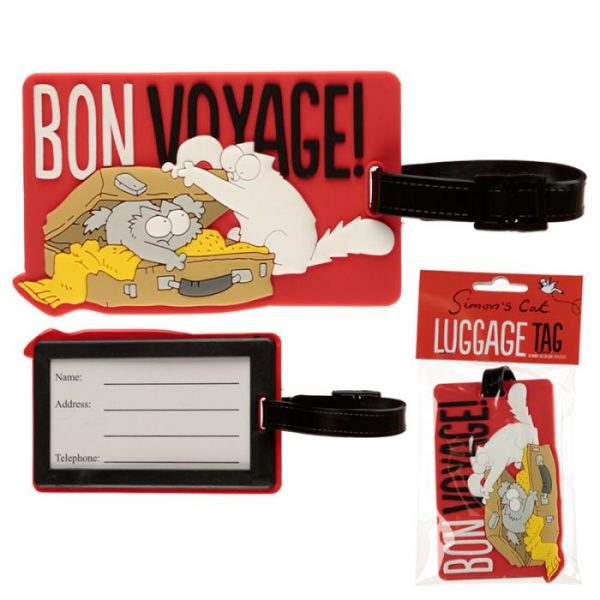 Simon's Cat Bon Voyage! PVC Štítek na zavazadlo 1 - pro milovníky koček